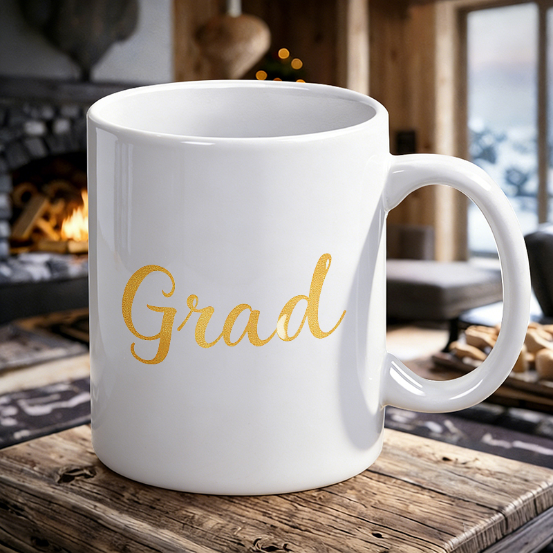 Coffee Tea Font - Элегантная керамическая кружка с рукописным шрифтом