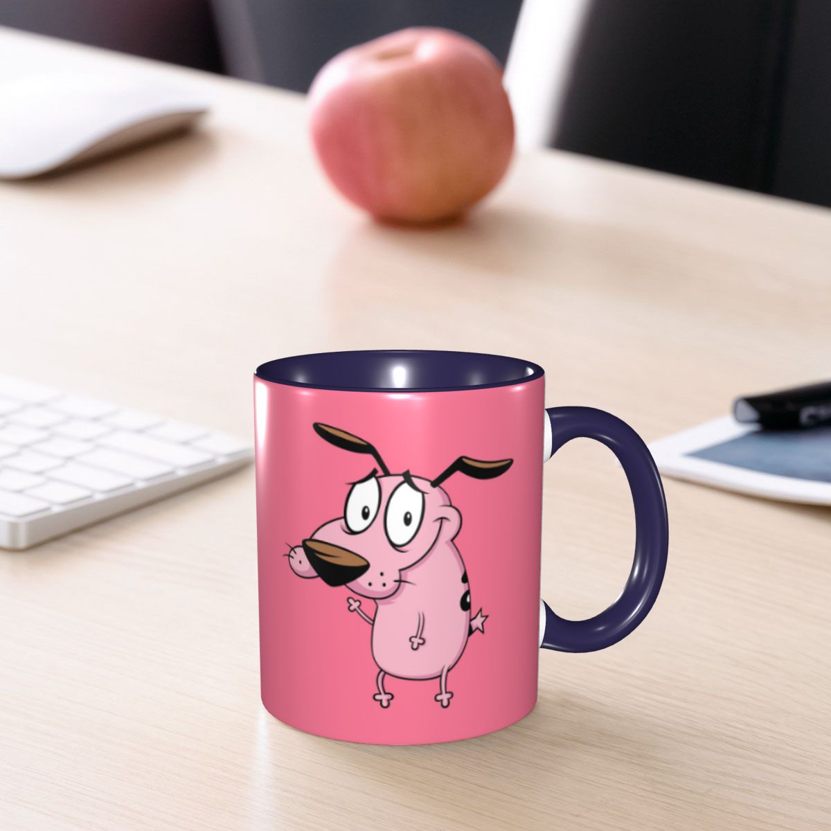 Coffee Tea Friends - Кружка с изображением собаки-трусика C-Courage, забавная